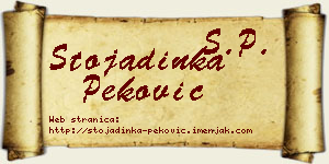 Stojadinka Peković vizit kartica